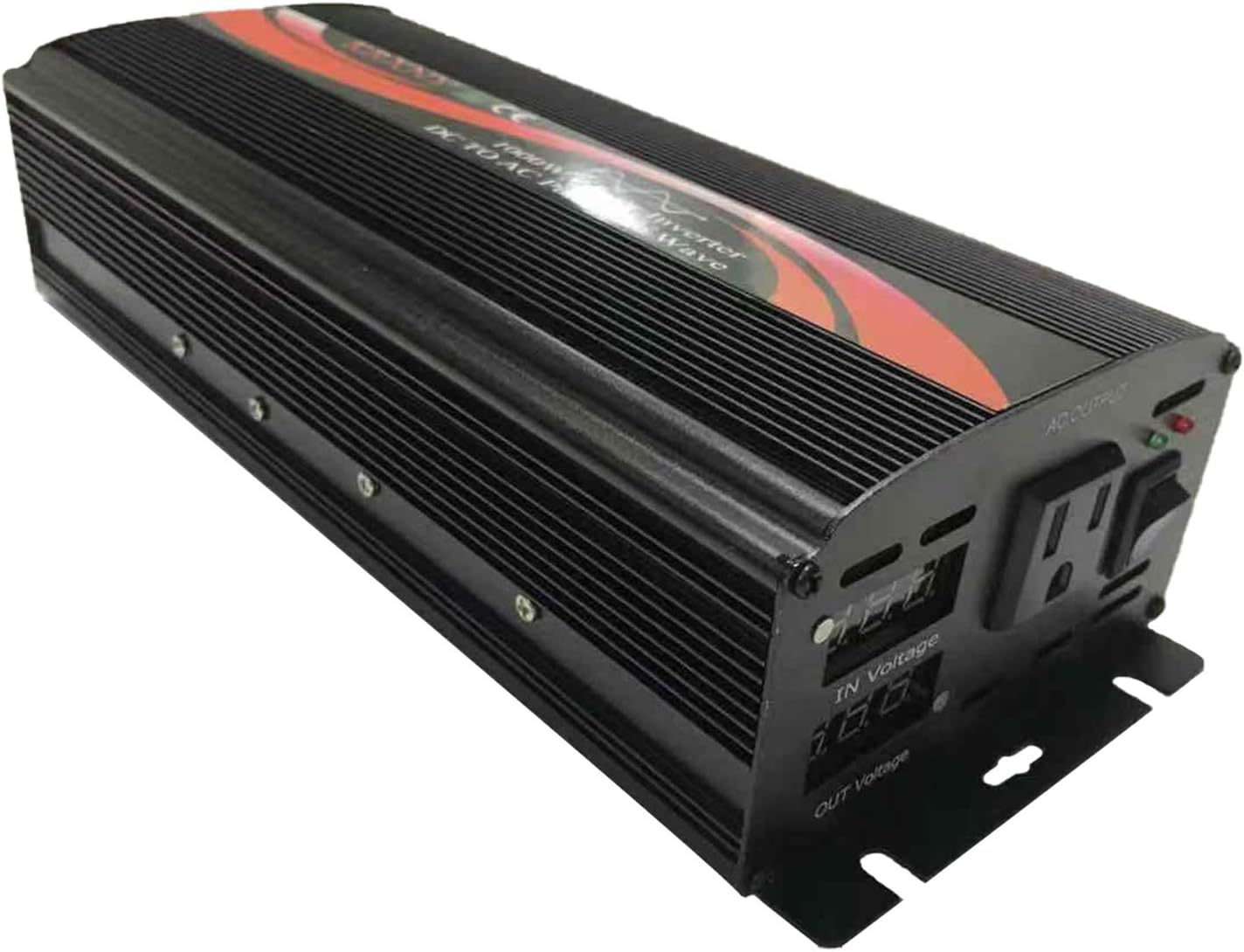 KRXNY 1000W Watt Pure Sine Wave Car Power Inverter Converter 12V DC to 110V 120V AC 60HZ with LED Display