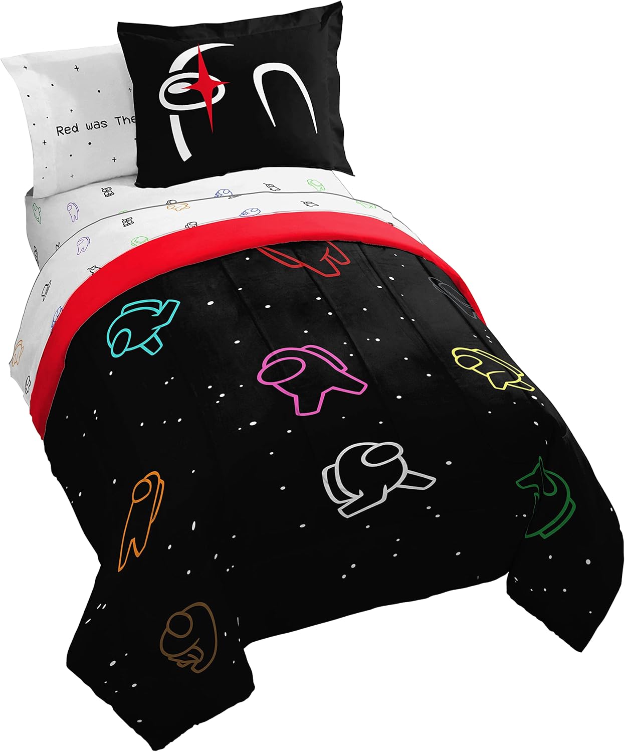 Miraculous Ladybug Superhero 5 Piece Twin Bed Set - Includes Reversible Comforter & Sheet Set Bedding Features Marinette - Super Soft Fade Resistant Microfiber (Official Miraculous LadyBug Product)