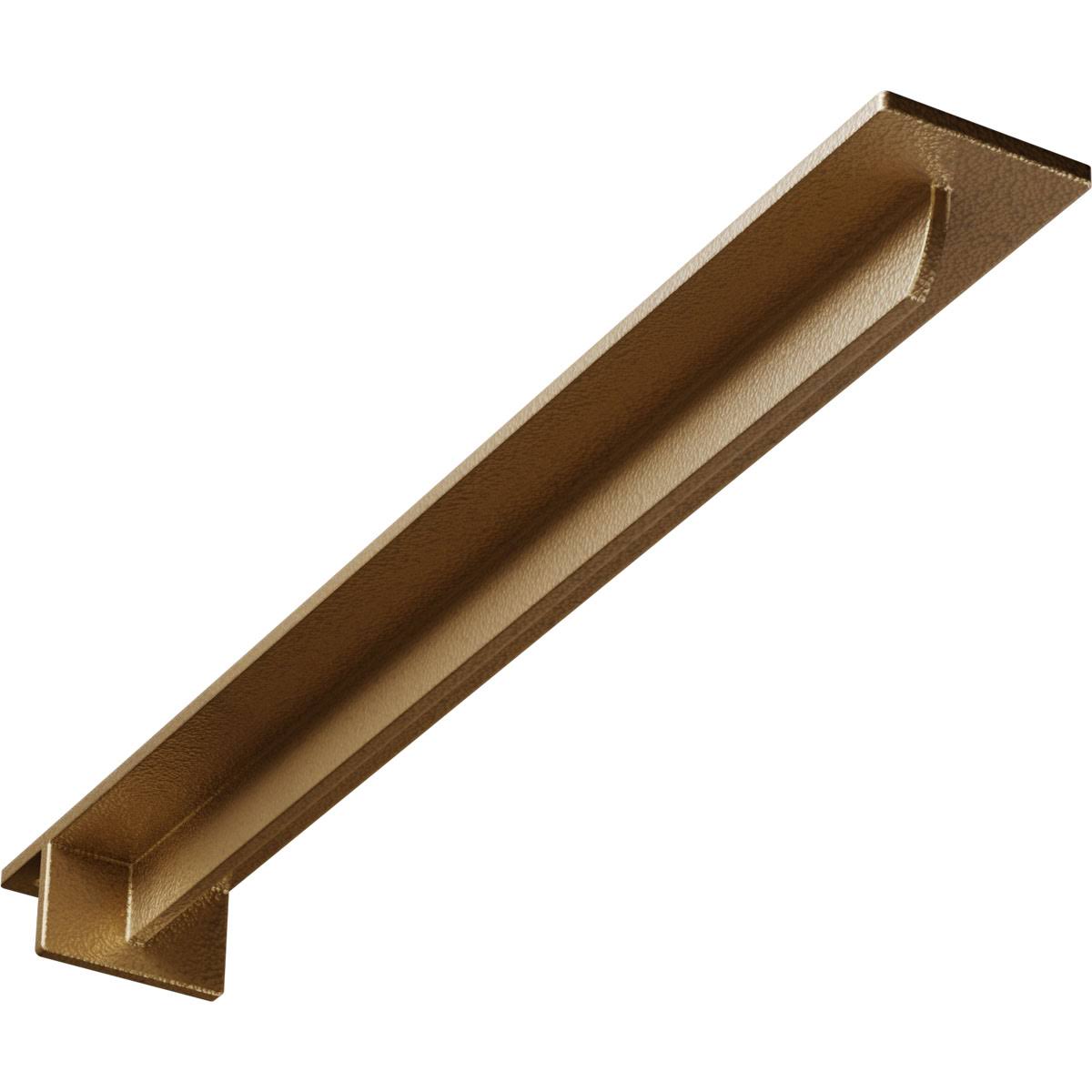 3x22W x 24x22D x 2x22H Heaton Hidden Support Steel Bracket w/ 20x22 Support Depth, Hammered Gold
