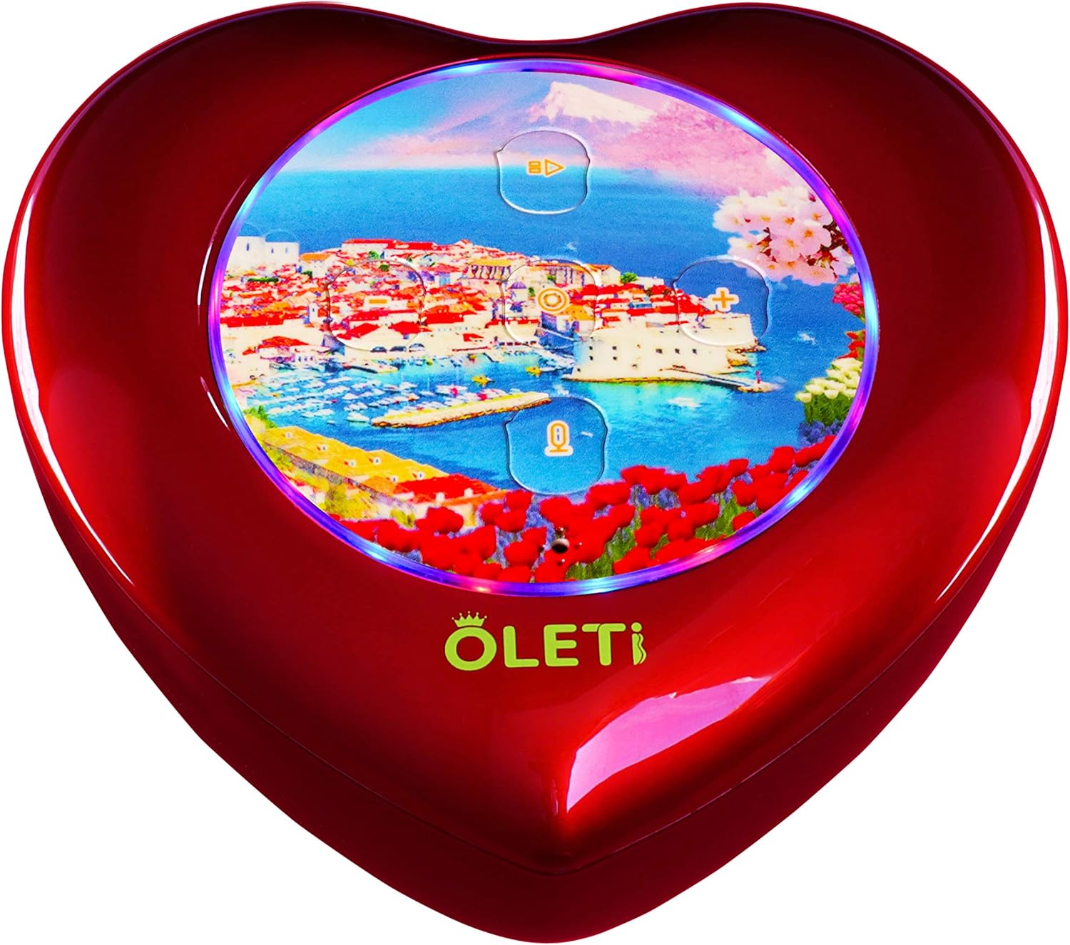 Oleti Romantic Smart Wireless Speaker with Alexa Built-in, Colourful Crystal Anti-Scratching Printing, 8-in-1 Multi-Functions, Japan Top Material Made Speaker Pack of 2