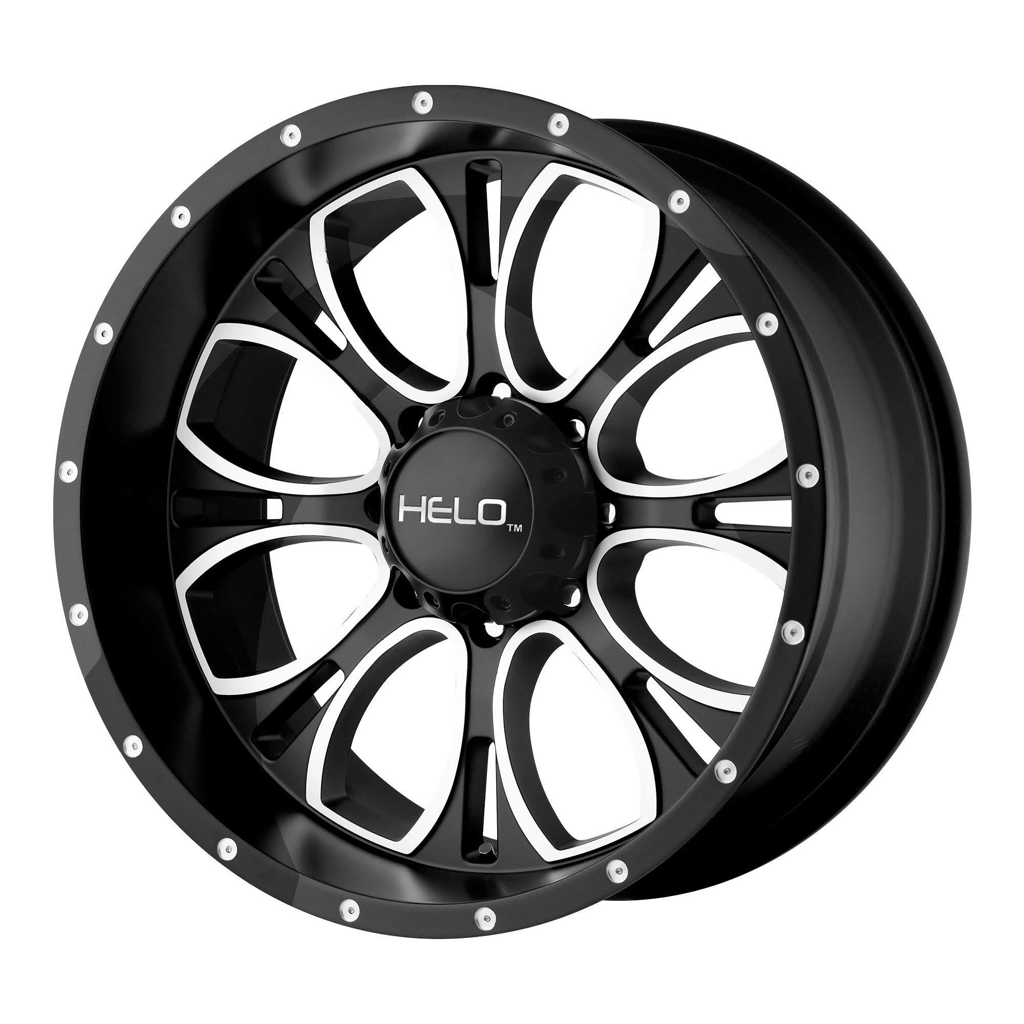 Helo HE879 17x9 6x5.5 18mm Black/Machined Wheel Rim 17x22 inch