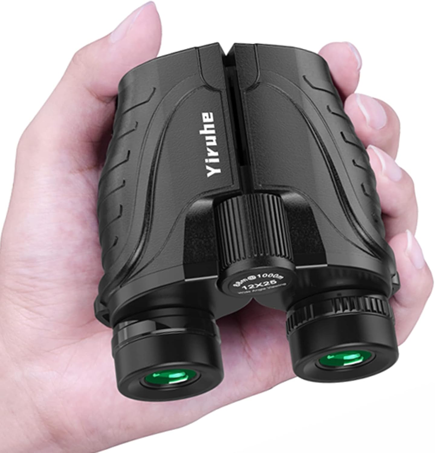 Yiruhe Compact Binoculars, 12x25 Easy Focus HD Binoculars for Adults Kids, Binoculars for Bird Watching,Travel,Hunting,Sports,Outdoors,Horse Racing,Binocular Telescope with Low Light Night Vision