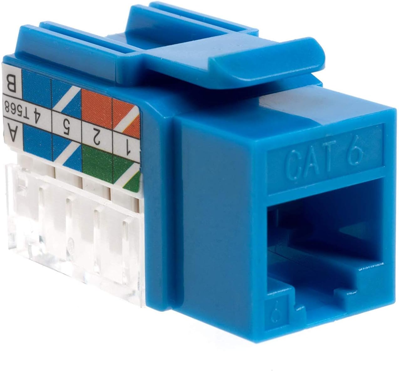 Cat6 RJ45 Keystone Jack Punch-Down Network Blue (50) Pack of 2