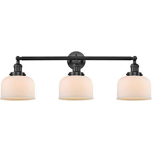 Innovations Lighting Large Bell 3 Light Bath Vanity Light 205 BK G71 LED (Black)