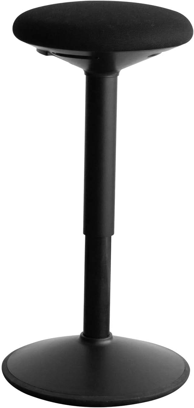 Vari Essential Active Stool - Adjustable Ergonomic Standing Desk Chair - Wobble Office Chair w/ 360-Degree Motion - Memory Foam Cushioned Stool - Fully Assembled