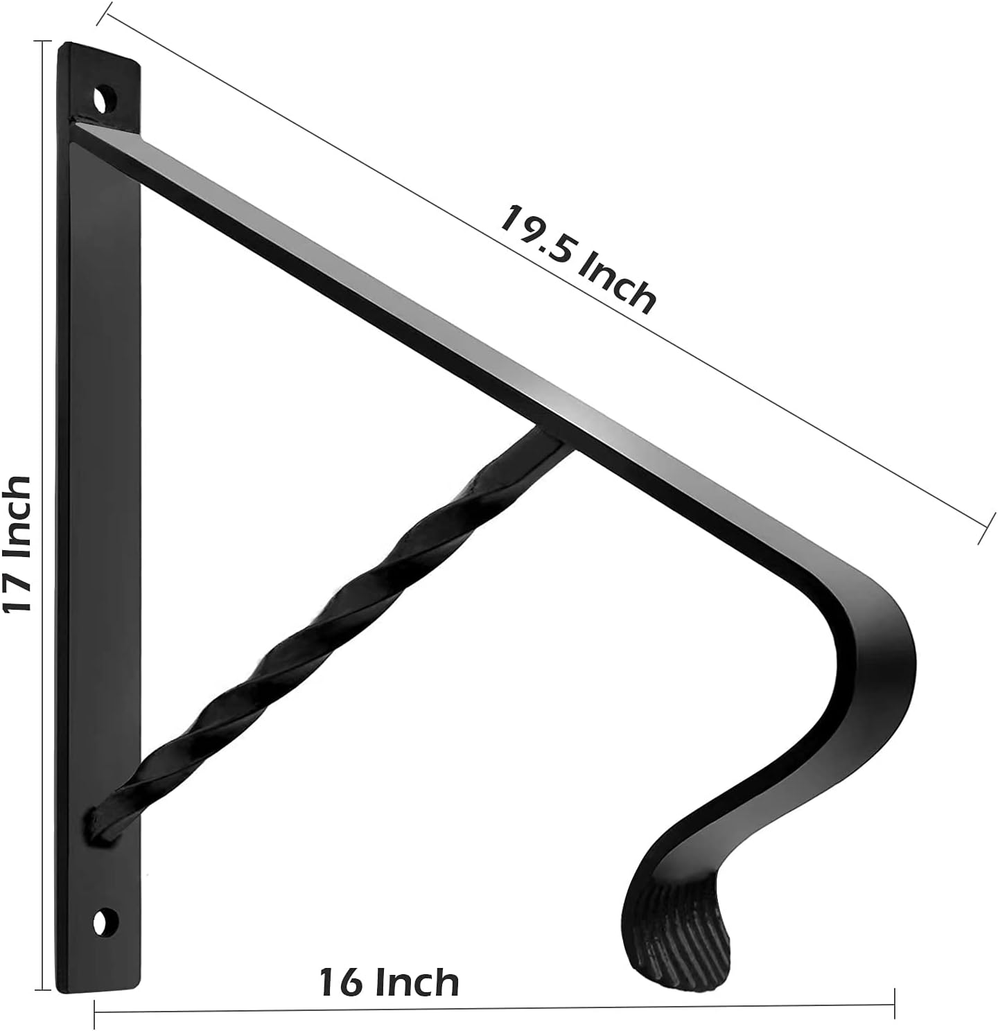 Eachome Handrail Wall Mounted 19.5'' X 16