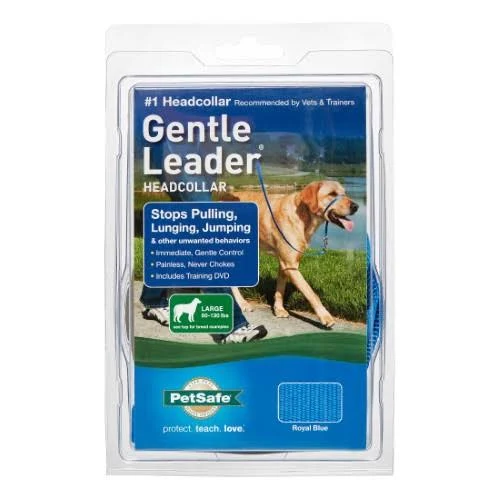 PetSafe Gentle Leader Dog Head Collar, Small, Black, Blue