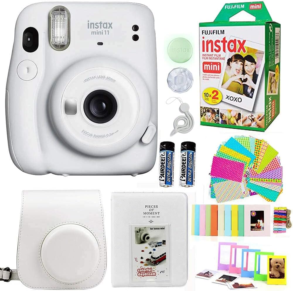 Fujifilm Instax Mini 11 Camera + Fuji Instant Instax Film (20 Sheets) Includes 4 Color Filters and More Top Accessories Bundle (Sky Blue)