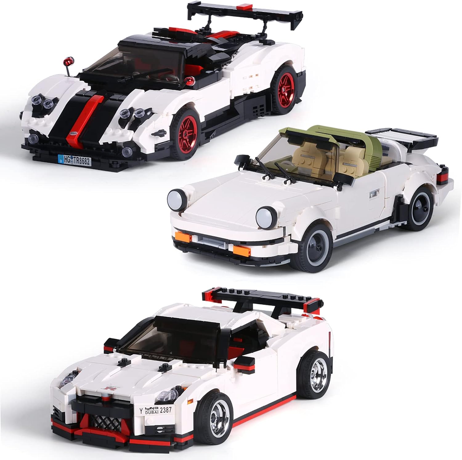 Mini SAI GTR Super Racing Car MOC Building Blocks and Construction Toy, Adult Collectible Model Cars Set to Build, 1:14 Scale Sports Car Model (1024 Pcs)