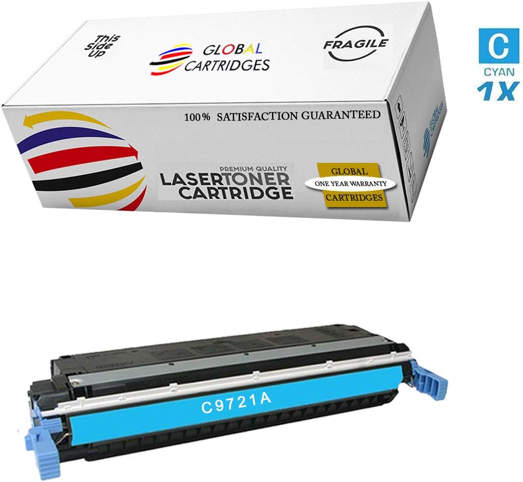 GLB Premium Quality Remanufactured Replacement HP 641A / HP 4600 Toner Cartridge Color Set C9721A, C9722A, C9723A (Cyan, Yellow, Magenta)