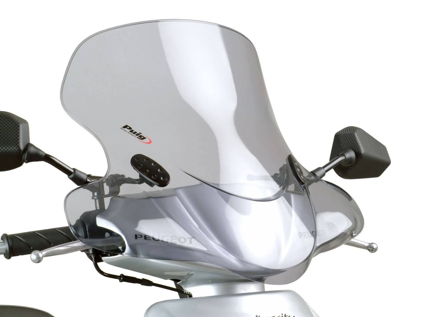 Windshield Puig City Touring Smoke for Peugeot Vivacity 50, 100, 125 (