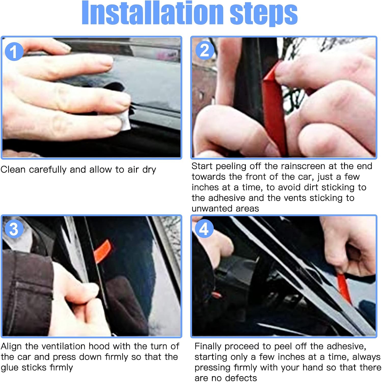 SILIVN Side Window Visor Deflectors Rain Guards Compatible with Ford Explorer 2020 2021 2022 XLT,Limited,Timberline,ST,King Ranch,Platinum U625 SUV - Pack of 4