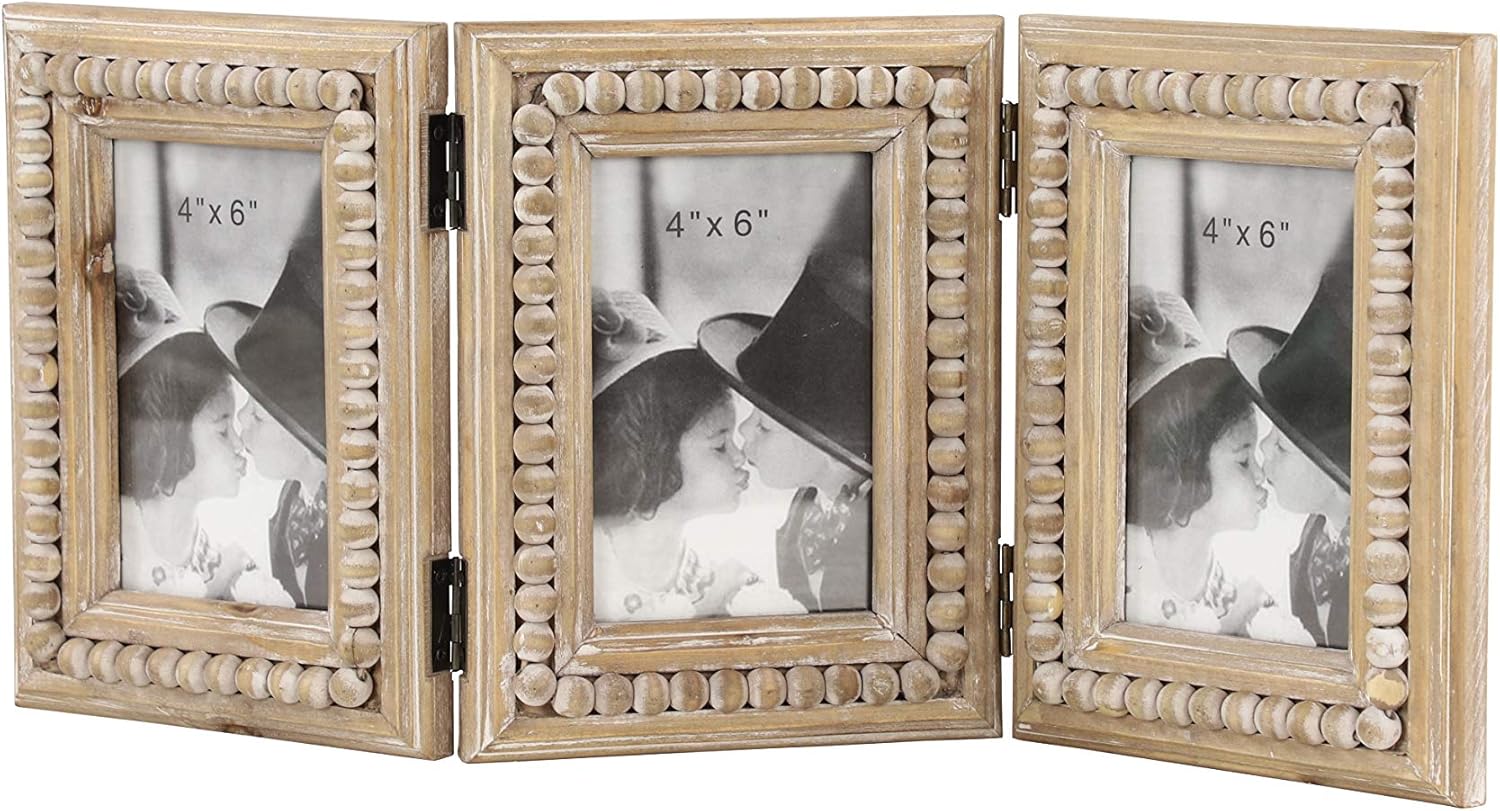 Deco 79 Photo Frame Table TOP, Small, Brown Pack of 2