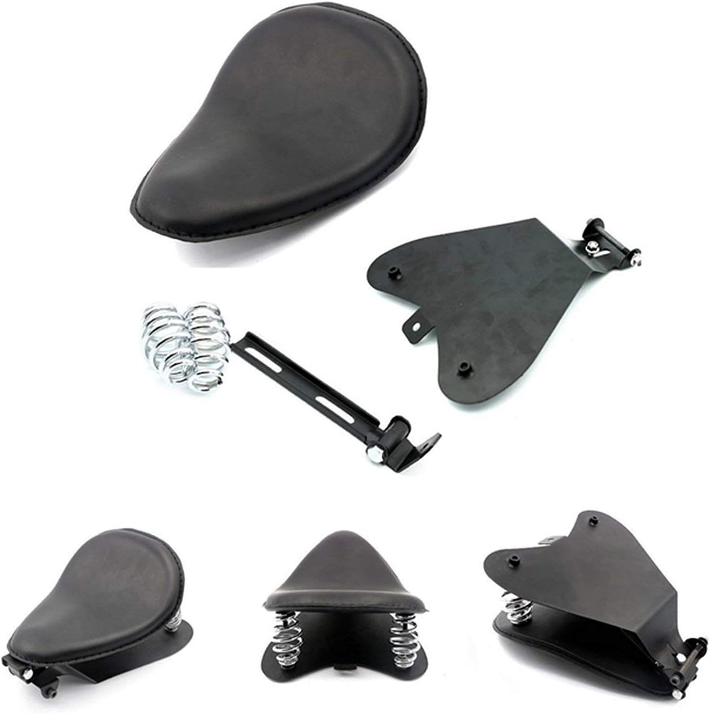 Black SOLO Seat Bracket Spring Base Mount Kit Barrel Spring For Sportster Chopper Bobber Custom Dyna