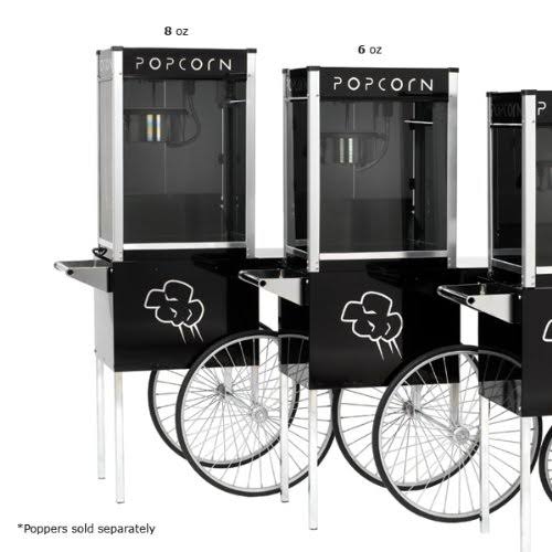 Paragon Contempo Medium Popcorn Cart for 6 and 8-Ounce Poppers (Black)