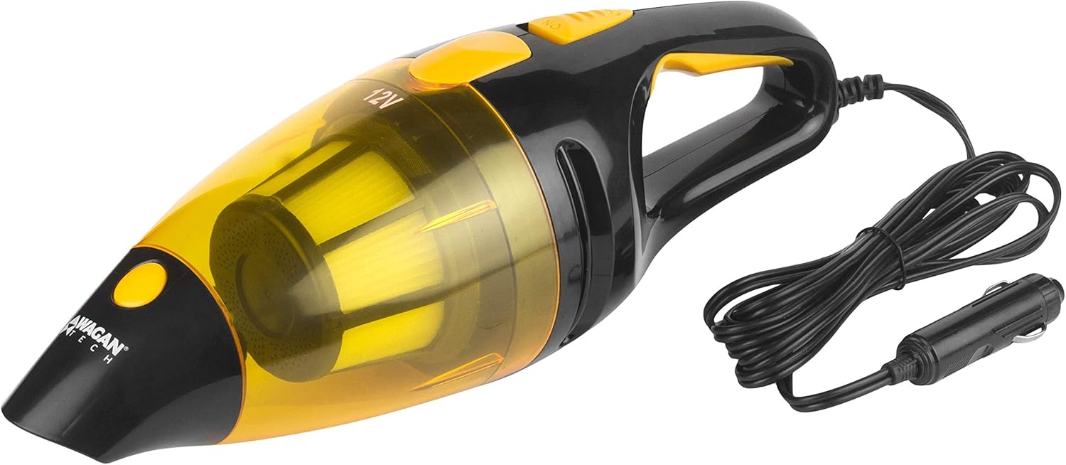 Wagan EL7207 12V Cyclone Auto Vac Portable High Power 120W Handheld Vacuums