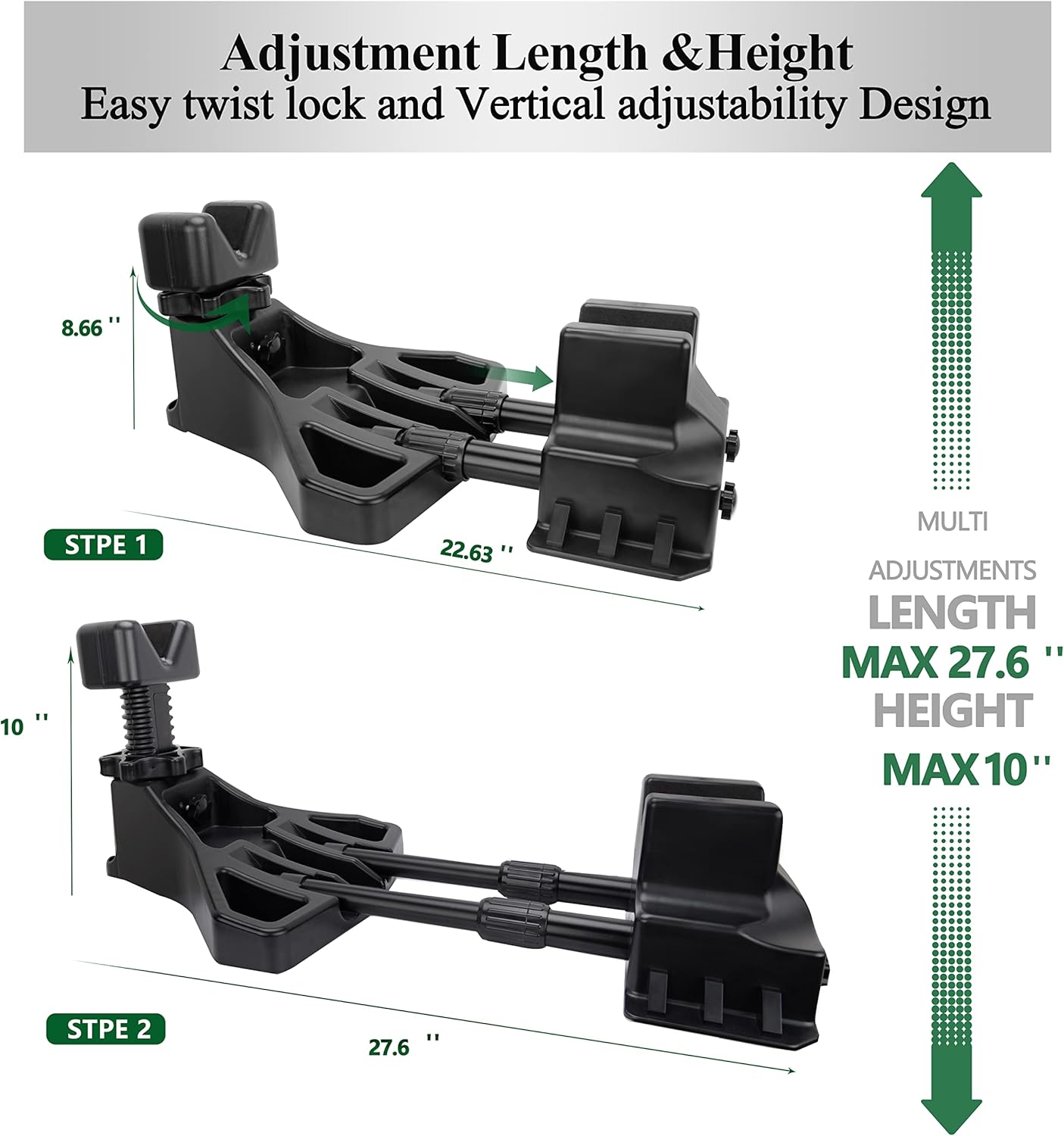Pridefend Shooting Rest for Rifle,Adjustable Non-Slip Shooting Bench Rest,Durable Construction Shooting Rest for Outdoor Range (Black)