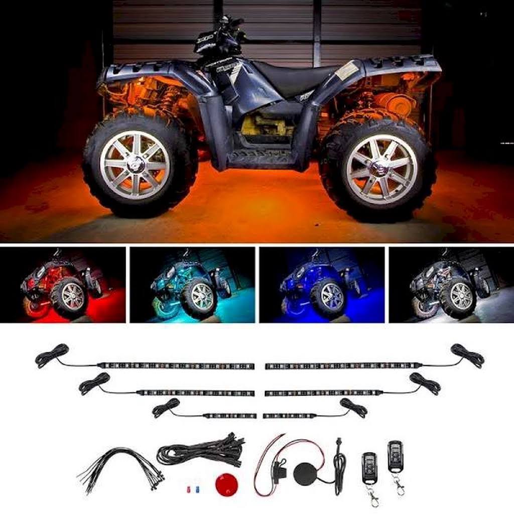 LEDGlow Advanced Million Color ATV Quad LED Lighting Kit - 6pc-20pc - Black