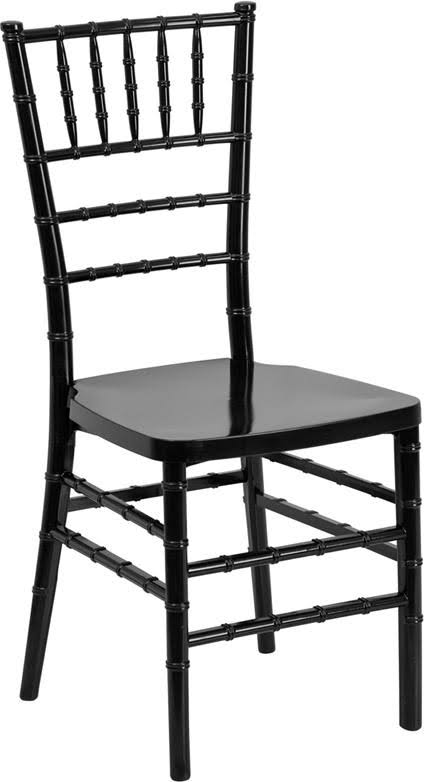 Ergode Premium Series Black Resin Stacking Chiavari Chair
