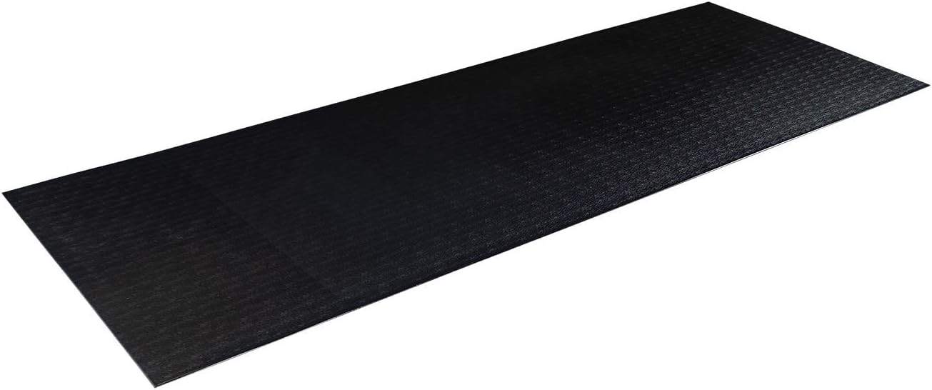 Body-Solid Tools 9 Foot Long Vinyl Cardio Mat for Rowers and Treadmills, Black Pack of 2