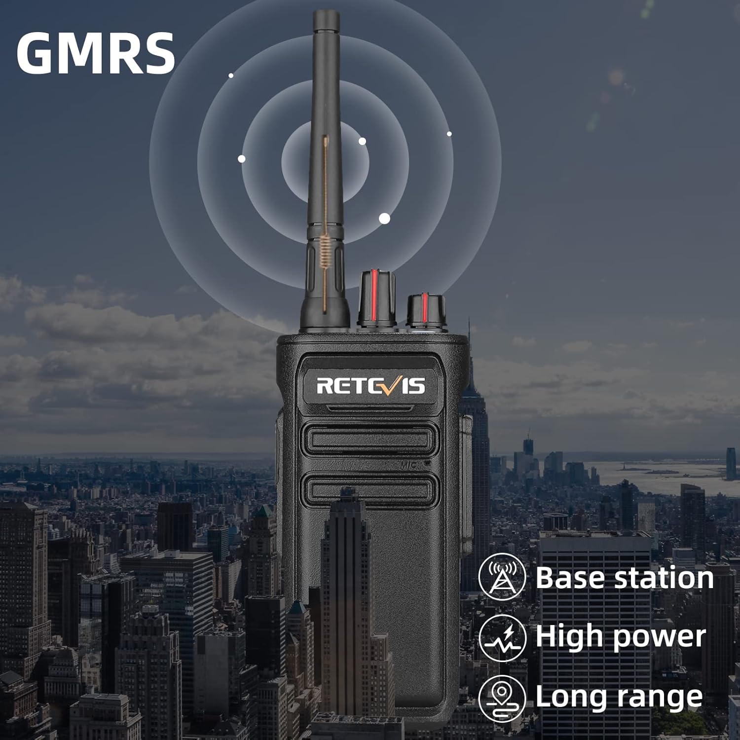 Retevis RB23 Waterproof Walkie Talkies with Earpiece,GMRS Two Way Radio Long Range,with 6 Way Multi Gang Charger,Heavy Duty Walkie Talkie for Business (6 Pack)