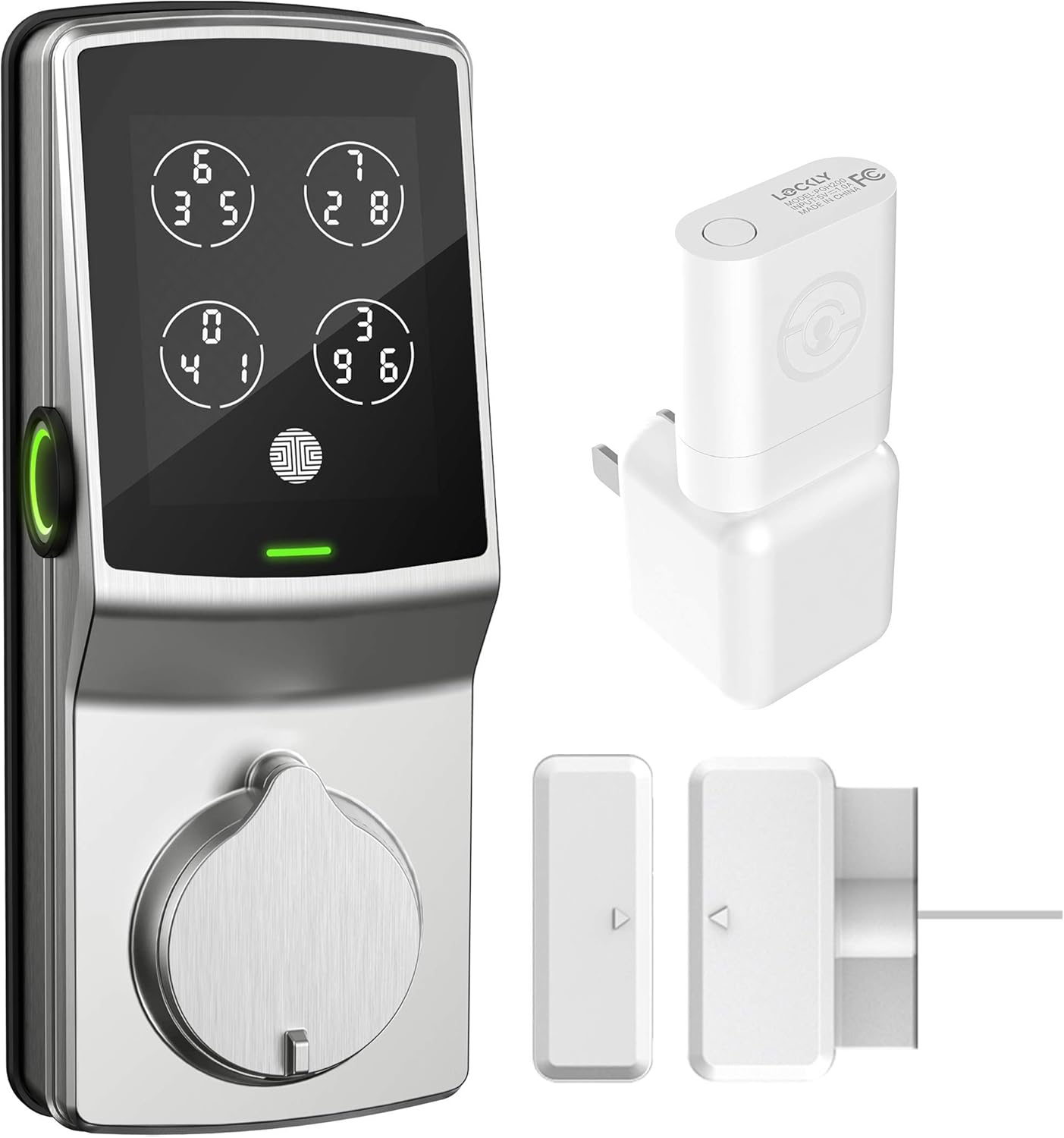 LOCKLY Secure Pro Smart Lock with Fingerprint & Wi-Fi, Patented Keypad Deadbolt Door Lock, Keyless Entry Door Lock, Wi-Fi Smart Lock Compatible with Alexa and Google (728WY, Matte Black)