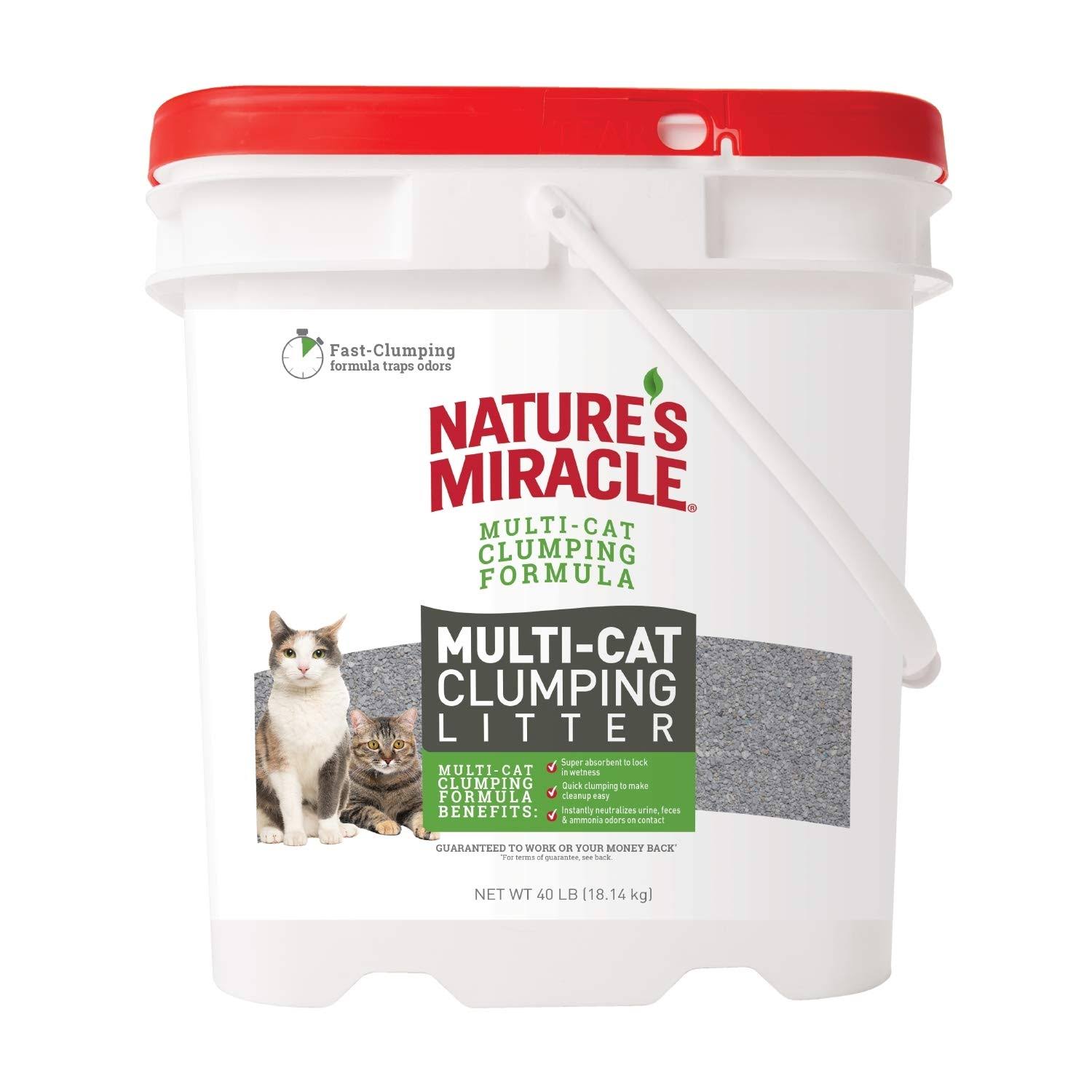 Natures Miracle Multi-Cat Clumping Clay Litter (40 lbs)