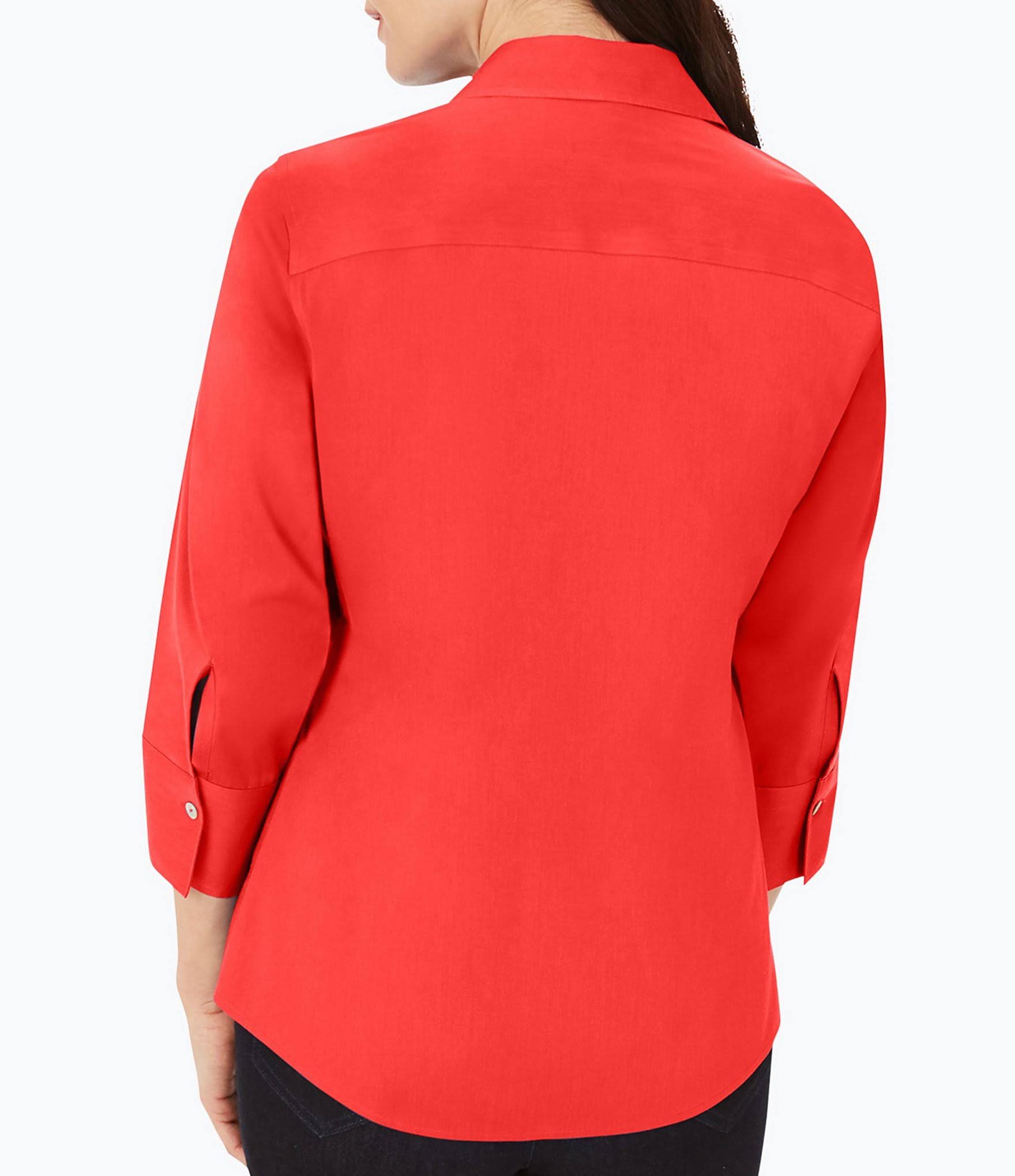 Foxcroft Mary Button-Up Blouse - Black - 10