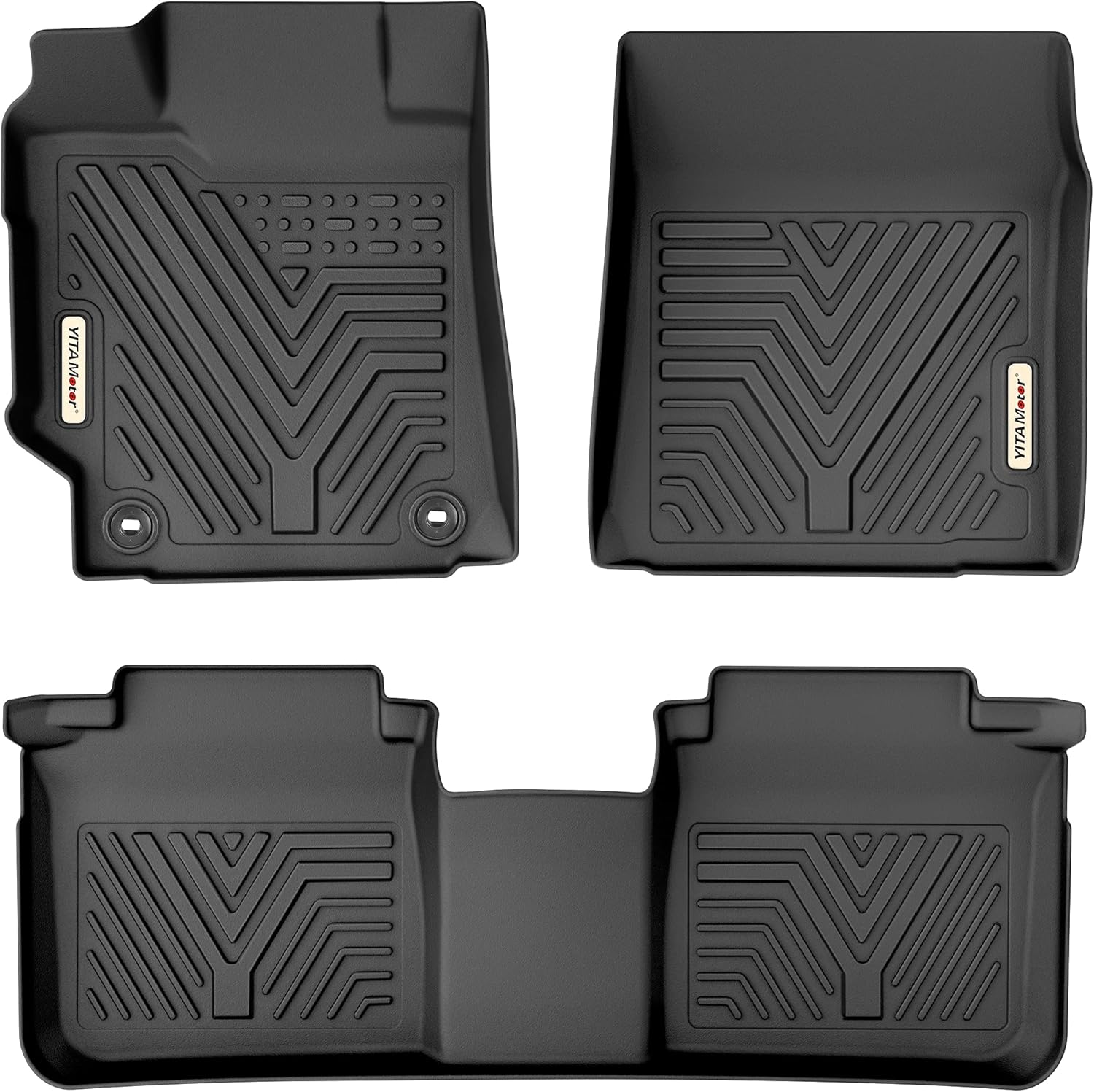 YITAMOTOR Floor Mats Compatible with 2018-2022 Toyota Camry, Excludes Hybrid Models, Custom Fit Floor Liners 1st & 2nd Row All-Weather Protection, Black