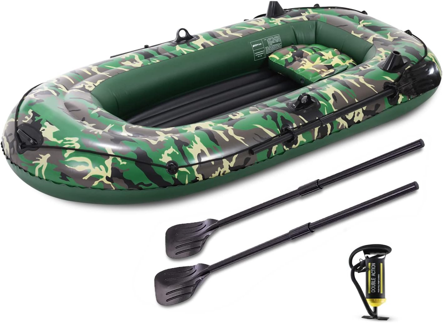Inflatable Boat Set for Adults - Inflatable Fishing Boat,3 or 2 Person Inflatable Kayak with Oars, Pump, Water Rafts for Lake, Pool G Pack of 2