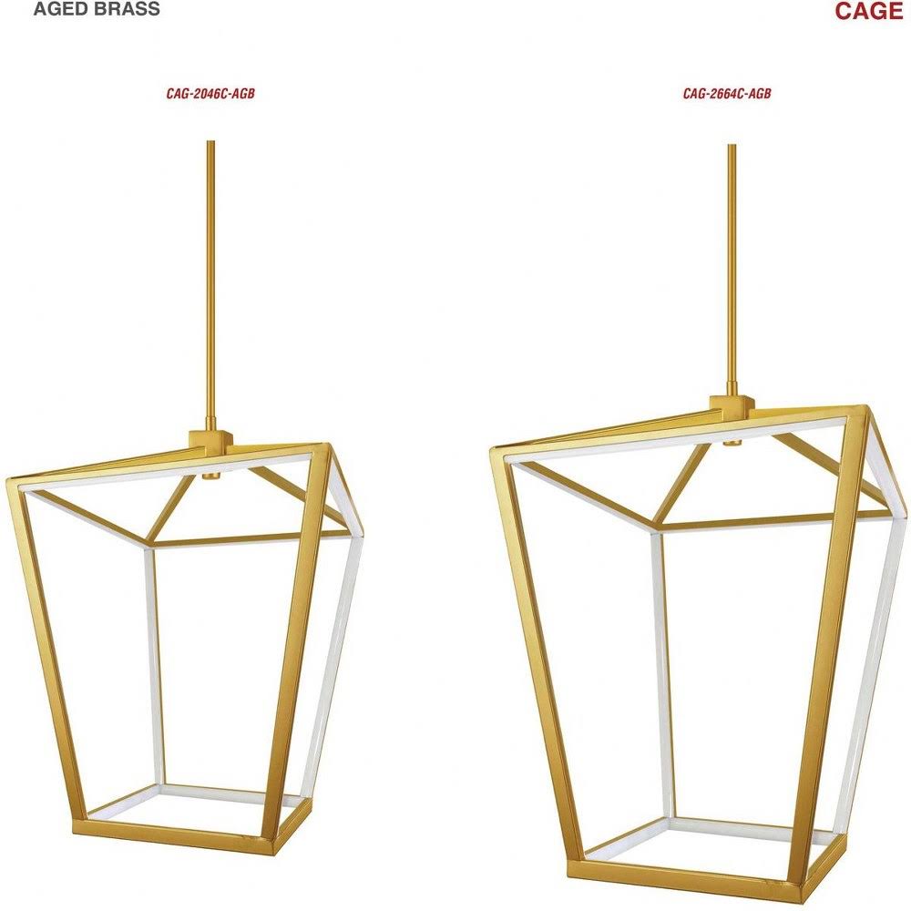 Cage Chandelier by Dainolite, Matte Black, CAG-2664C-MB