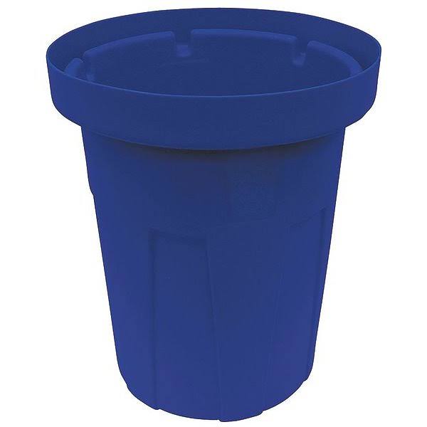 Tough Guy 4YKE9 45 gal. Polyethylene Round Correctional Facility Trash Can, Open