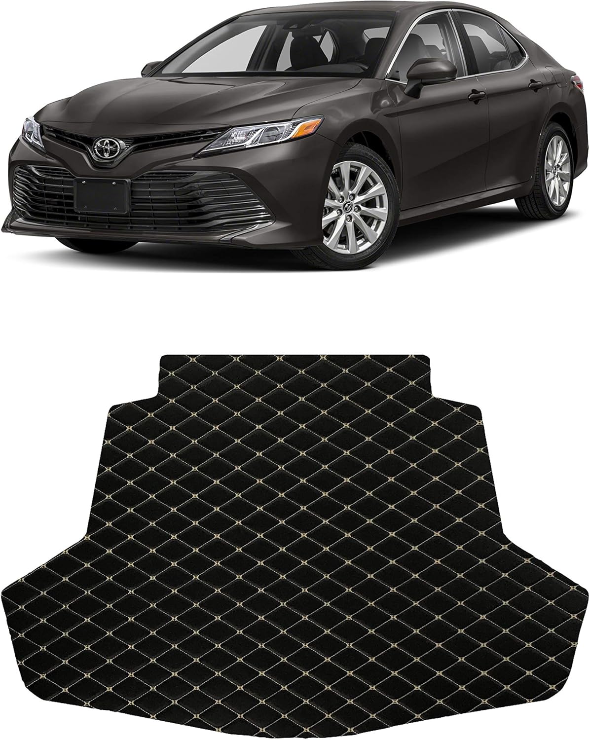 Custom Fit [Made in USA] All Weather Heavy Duty Full Coverage Floor Mat Floor Protection [1st and 2nd Row] for 2018 2019 2020 2021 Toyota Camry Non Hybrid Model Sedan - Black Single Layer