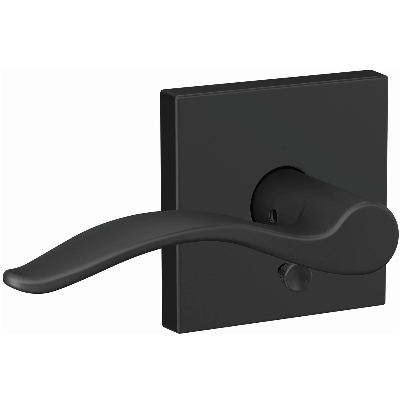 Schlage FC21-PEN-COL Custom Pennant Passage or Privacy Door Lever Set - Satin Nickel