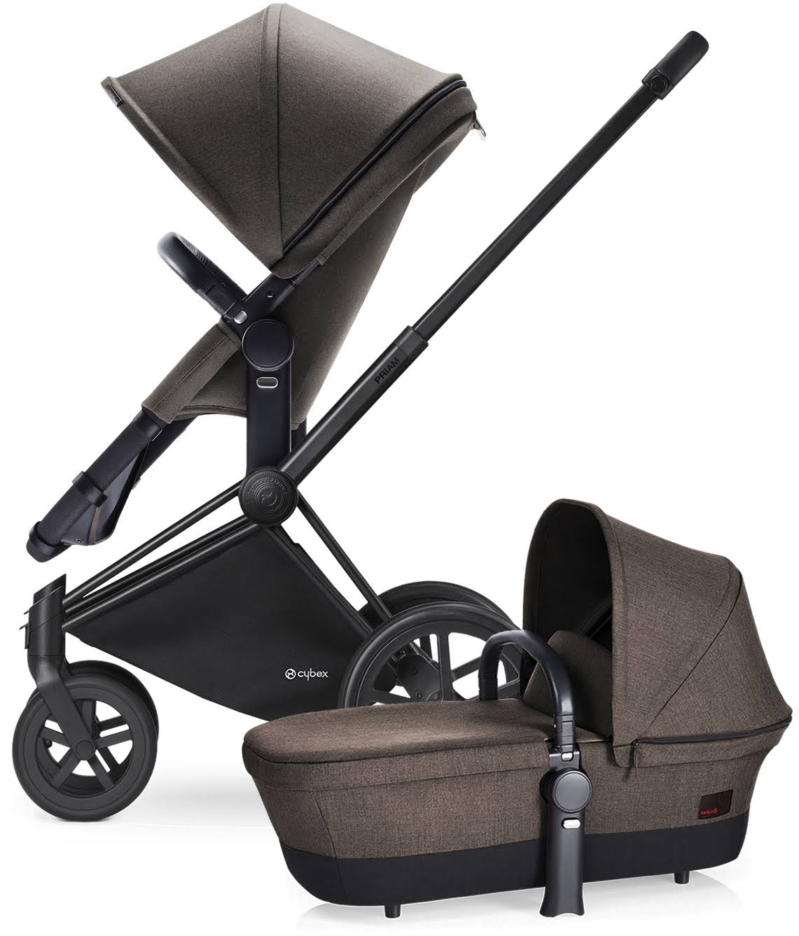 Cybex Priam 2-in-1 Trekking Stroller - Matte Black/Desert Khaki