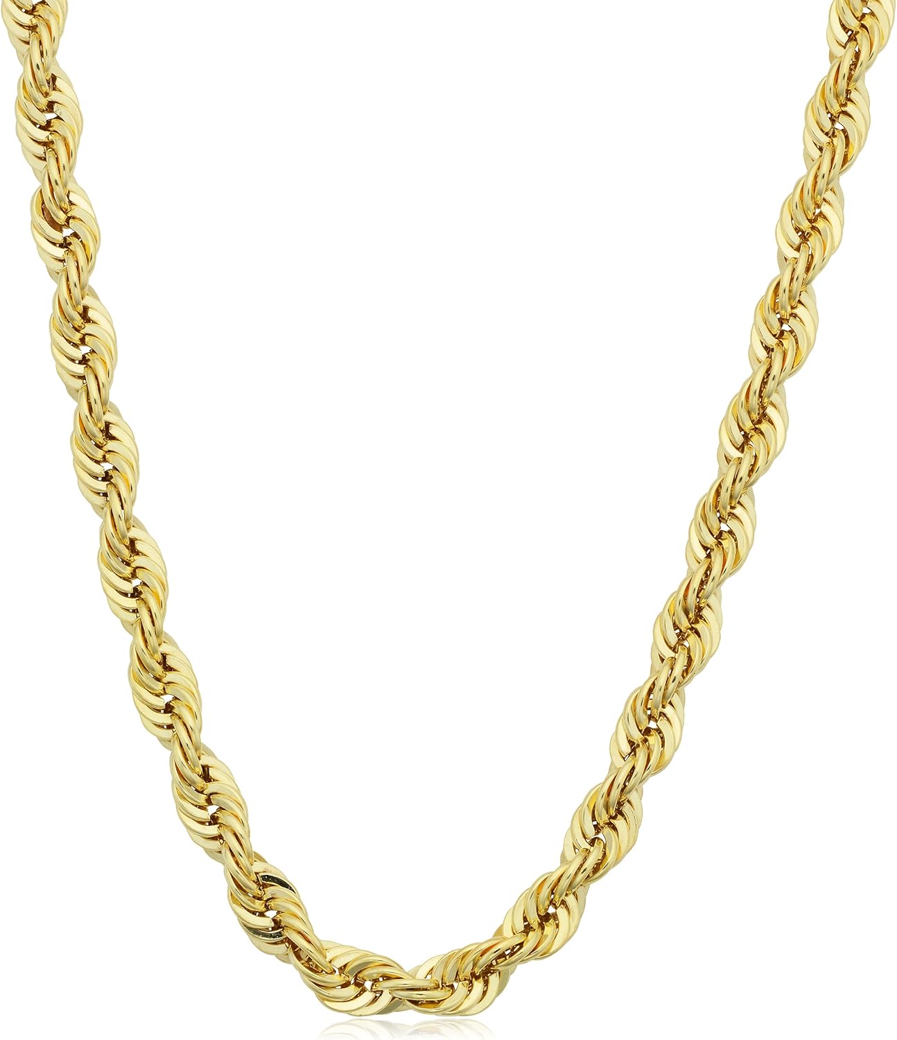 Kooljewelry 14k Yellow Gold Filled 4.2mm Rope Chain Necklace (16, 18, 20, 22, 24, 26, 30 or 36 inch)
