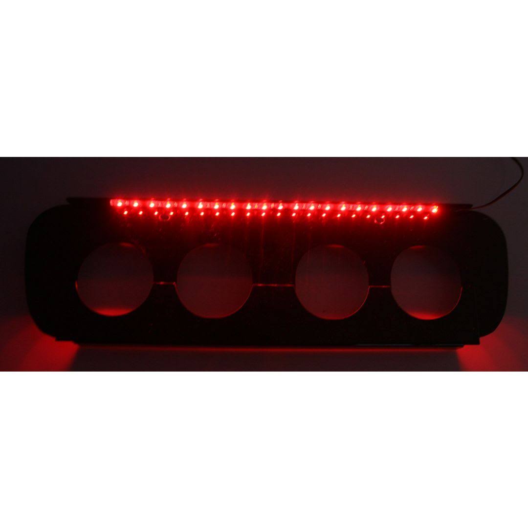 American Car Craft 052054 Exhaust Filler Plate Powder Coated Black Illum. Red Stock System Chevrolet