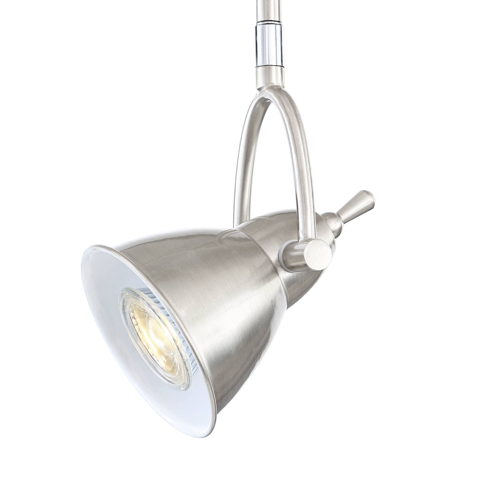 Pro Track Swell 6-Light Brushed Nickel Bell LED Track Fixture