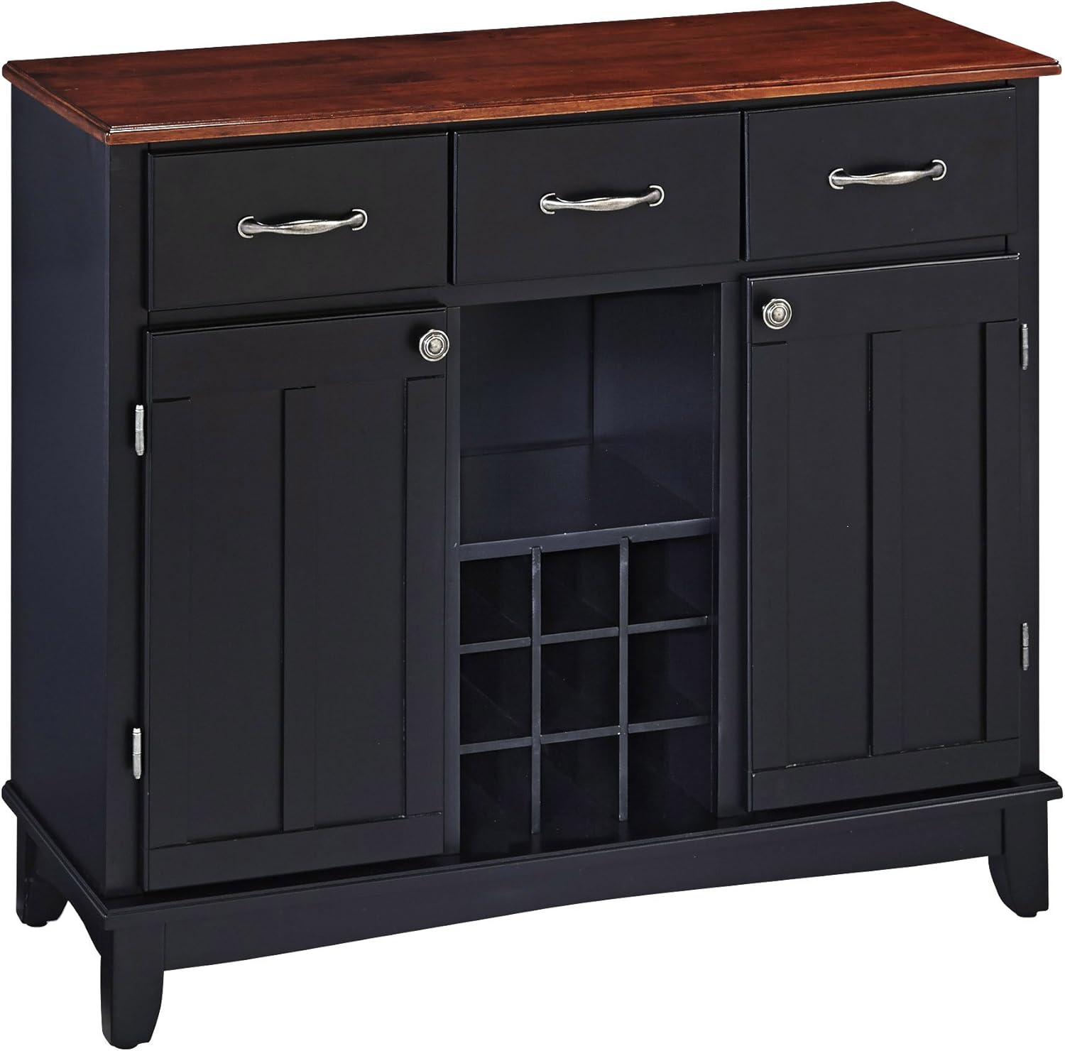 Homestyles Black Cherry Wood Top Buffet Server