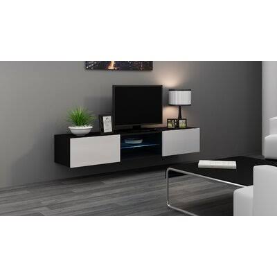 Pothos Floating TV Stand for TVs Up to 88x22 Orren Ellis Color: Black/White