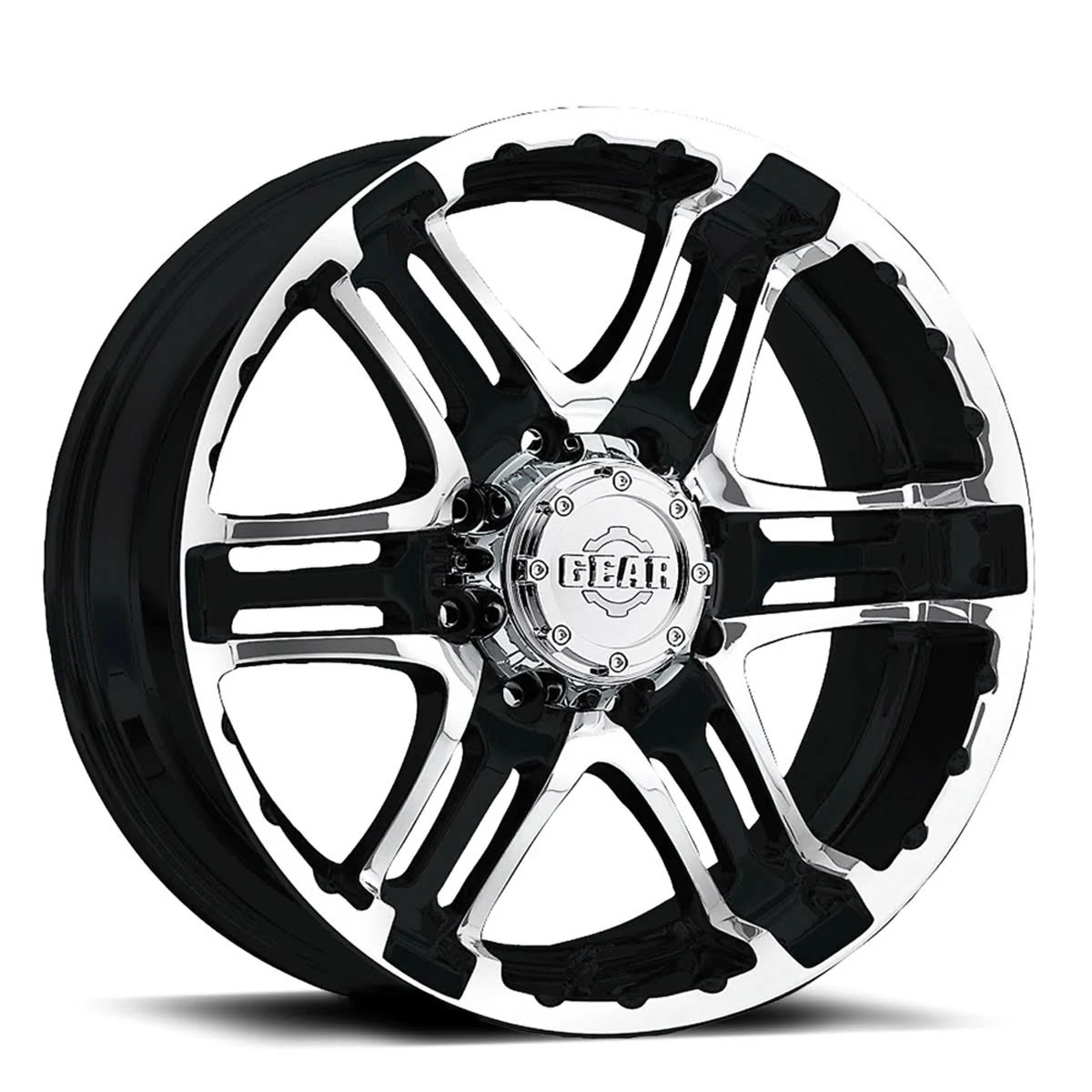 Gear Alloy 713MB Double Pump Machined Black 20x9 6x139.7 10mm (713MB-2098410)