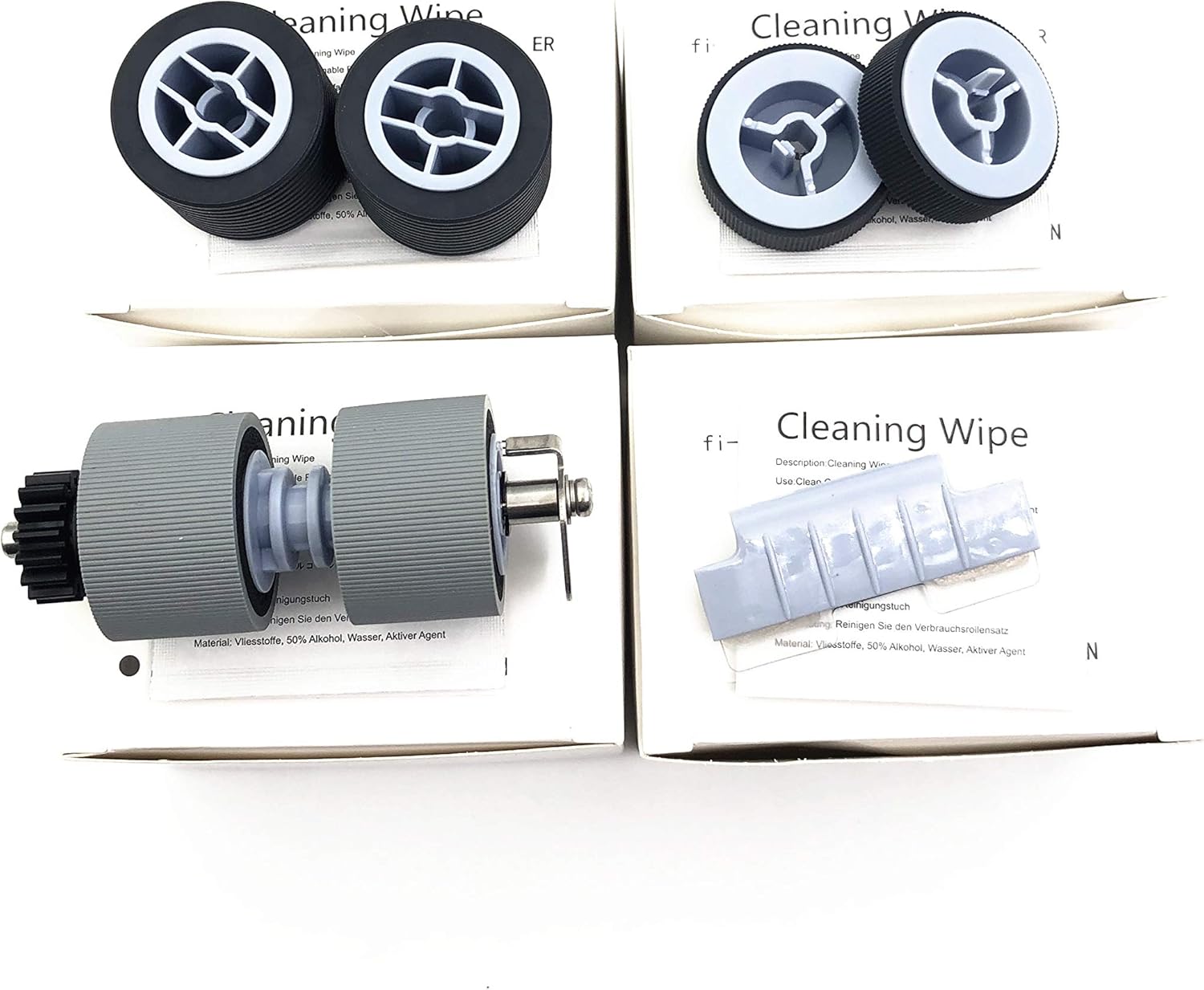 OKLILI PA03450-K011 PA03450-K012 PA03450-K013 PA03450-K014 Scanner Pick Roller Separator Roller Set Brake Roller Compatible with Fujitsu fi-5950 fi-5900C fi-5900 Pack of 2