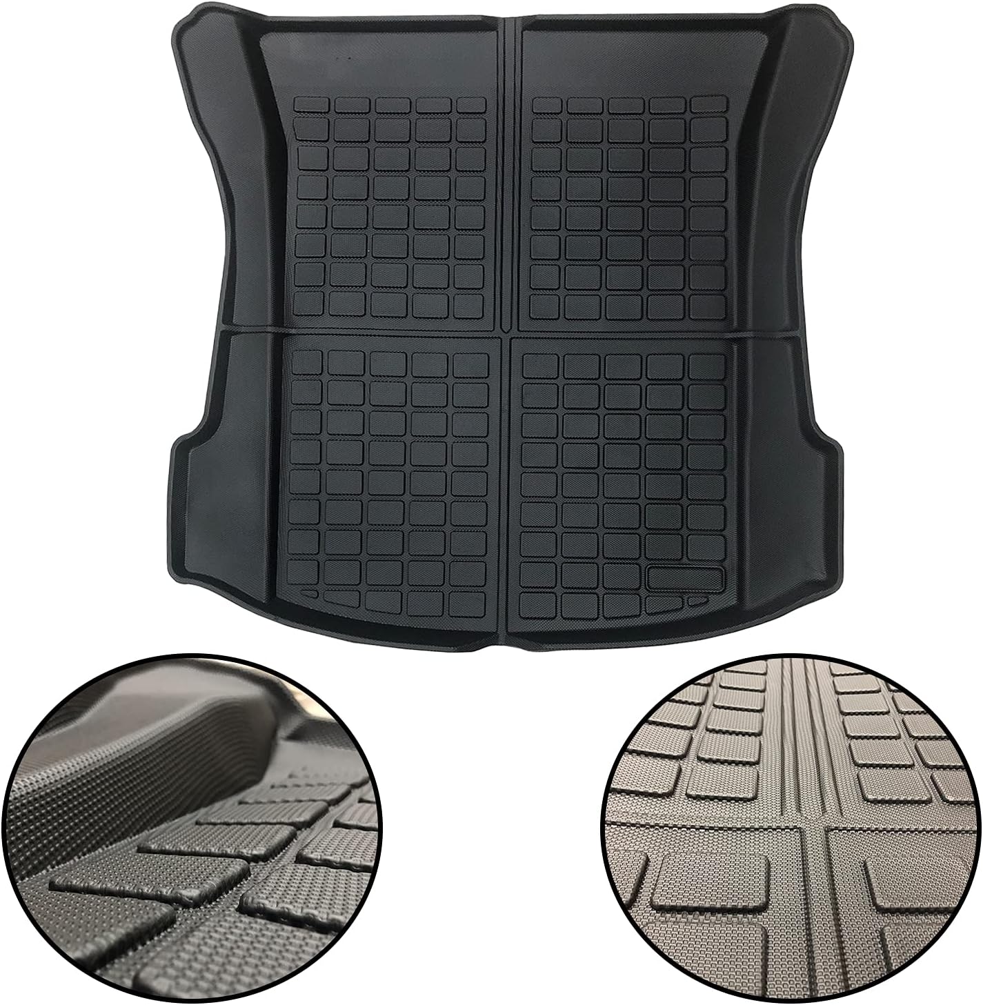 NOWIGOT 3D Rear Cargo Liner Trunk TPE Anti-Slip Durable Waterproof Mat Accessories for Tesla Model 3 2021 2020 2019 2018 2017
