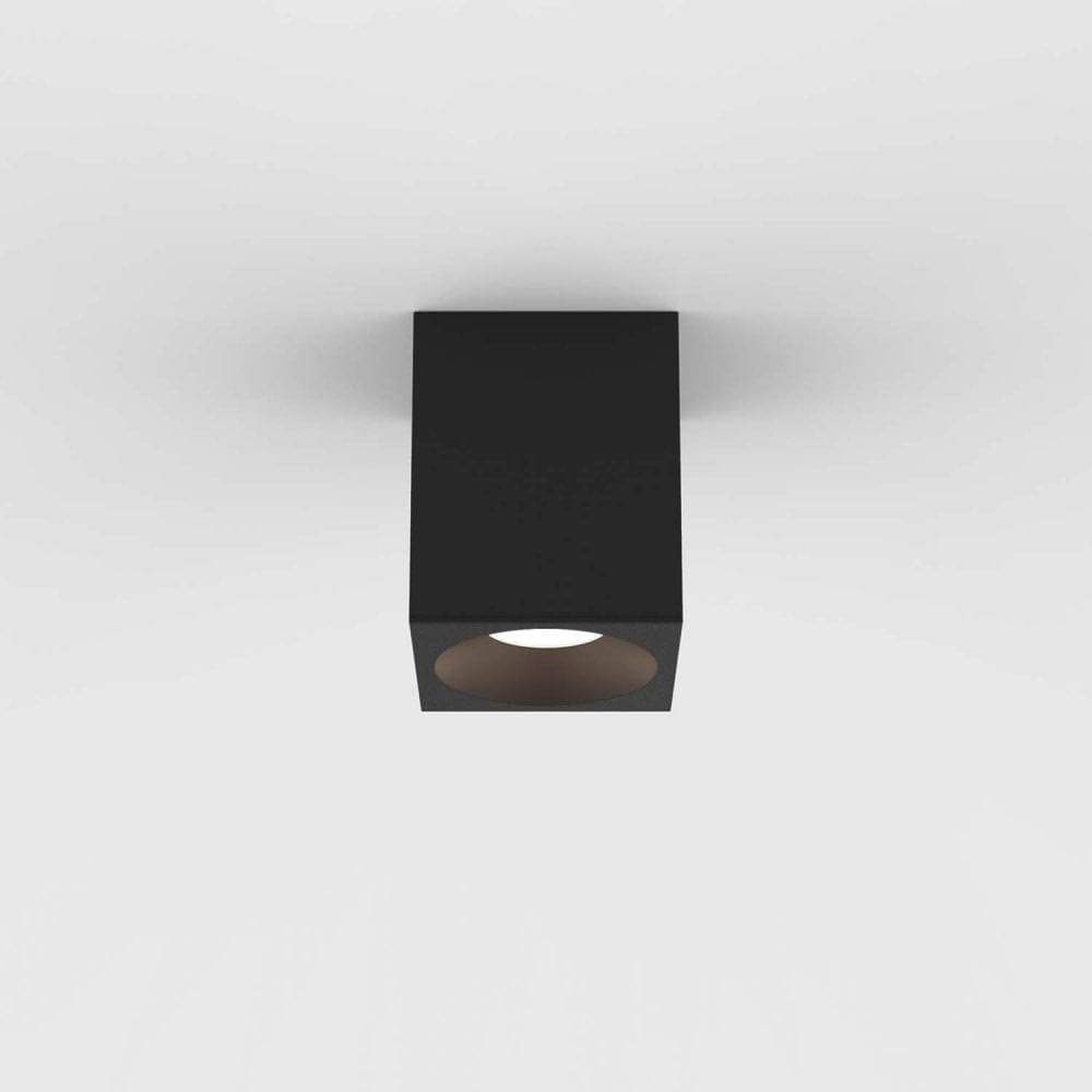 Astro Kos Square 100 LED Outdoor Ceiling Light Textured Black Surface Mounted Downlight Porch Ceiling Lights 1326026