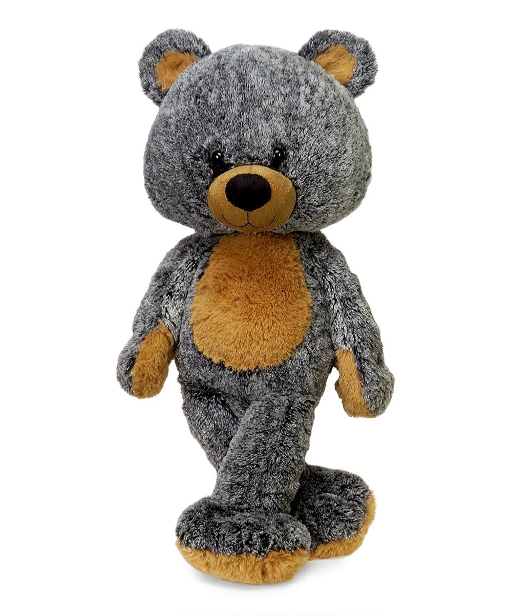 16x22 Fuzzy Folk Brice Black Bear Plush Toy