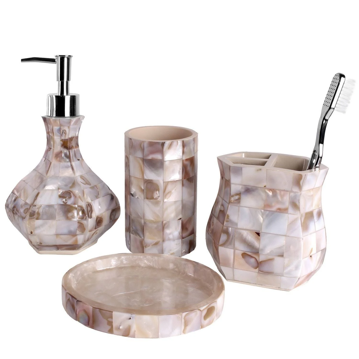 Creative Scents Milano Bath Accessory 4-Piece Set