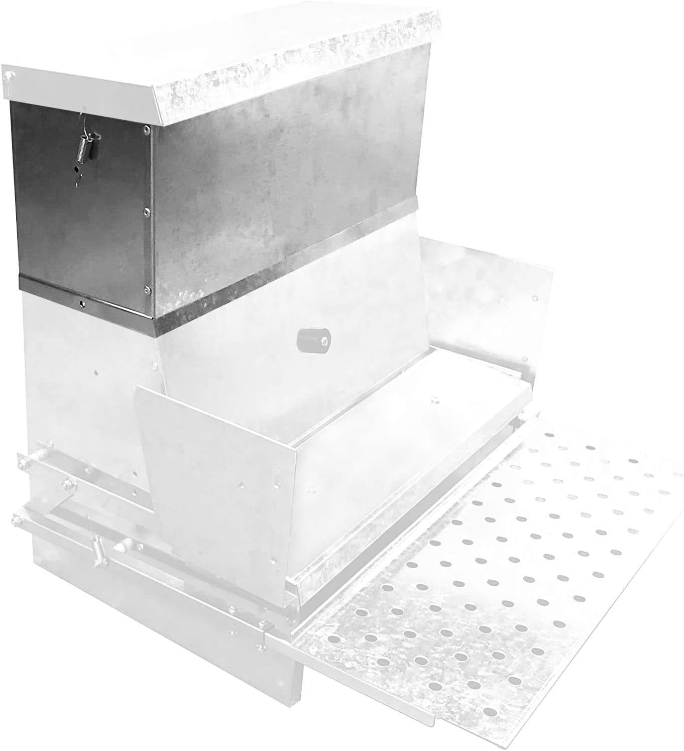 RentACoop 15 LB Capacity Metal Treadle Feeder Extension