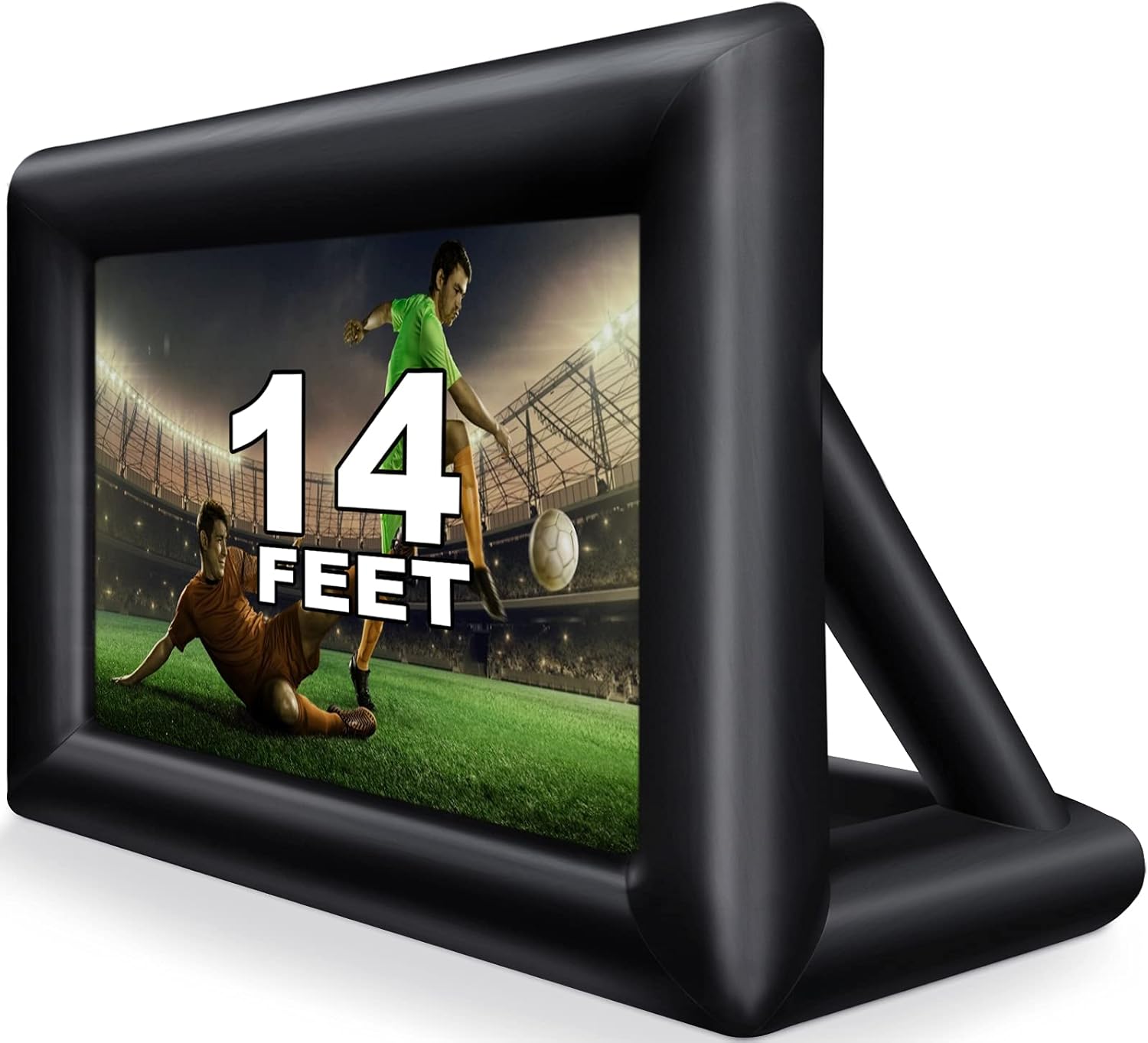 14FT Inflatable Projector Movie TV Screen for Backyard Barbecue Party Outdoor and Outdoor,Includes Inflation Fan, Tie-Downs and Storage Bag and Other Acccessories&hellip;