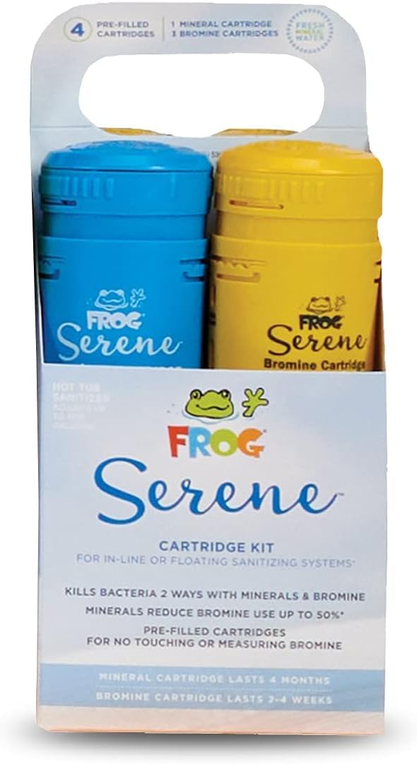HotTubClub King Technology SPA Frog Serene Replacement Cartridge Kit, Hot Tub Accessories - Bundle with Floating ScumBug Oil Absorber & Hot Tub Care eBook (6 Items) Pack of 2