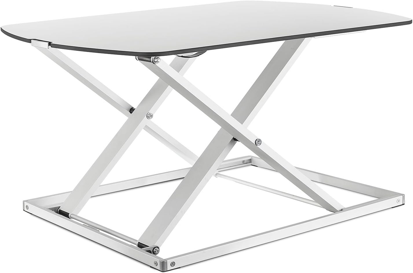 Mount-It! Standing Desk Converter, Height Adjustable Sit Stand Desk, 31x22 Inch Preassembled Stand Up Desk Converter, Ultra Low Profile Design, 22 Lb Capacity